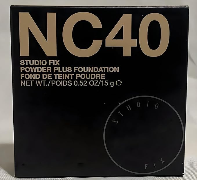 Image of M.aa.cc. Studio Fix Professional Waterproof oil-free Longlasting Liquid 24-hour colour-true foundation Matte Finish For Women, Girls 15g - Shine-Free Compact Powder (NC 40)