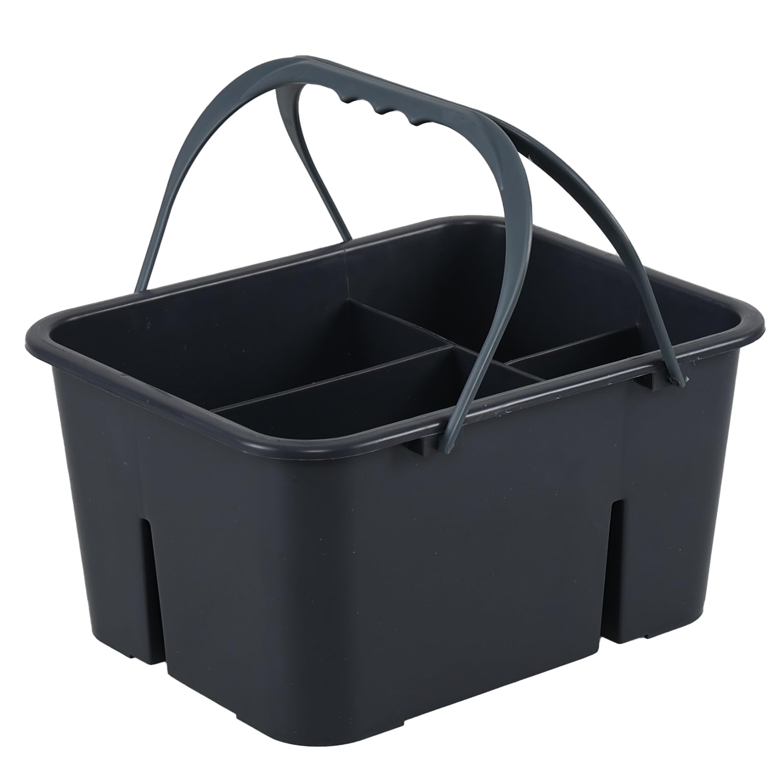 Tyminin Plastic Utility Caddy with Handle Shower Caddy Tote 4 Slots Divided Basket Bin Portable Cleaning Caddy F