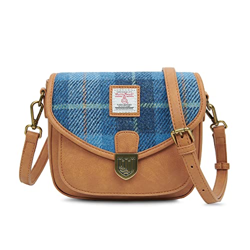 Islander Mini bolsa de ombro clássica, Tartã azul, Mini