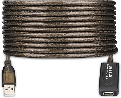 Image of Scalebee USB 2.0 to Female Active Repeater Extension Cable 16.4 Ft Compataible With Playstation, Xbox, USB Flash Drive, Card Reader,Hard Drive, Keyboard, Printer, Camera.(5 Meter)