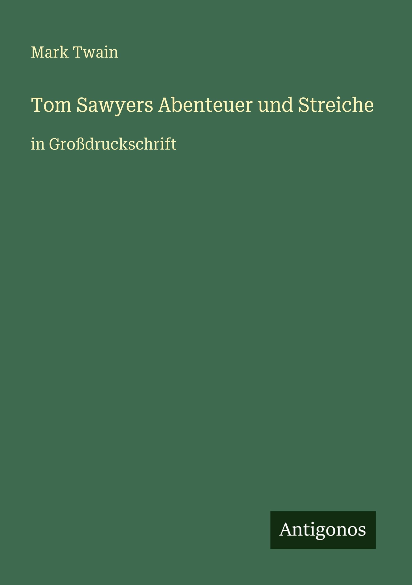 Tom Sawyers Abenteuer und Streiche: in Großdruckschrift