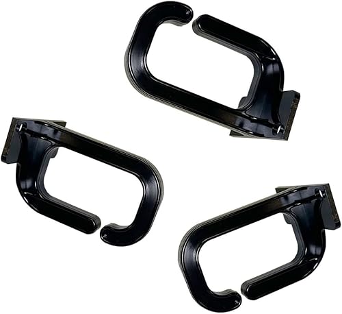 Quest Manager de cables vertical con anillo en D, 25 cables, paquete de 3 unidades, negro (VD-00-025-3)