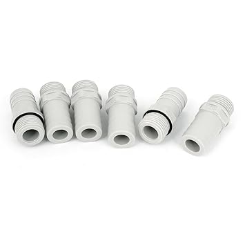 Ubersweet Imported 6pcs 1/2BSP Thread Pipe Barb Fitting Coupler for 19mm Inner Dia Hose