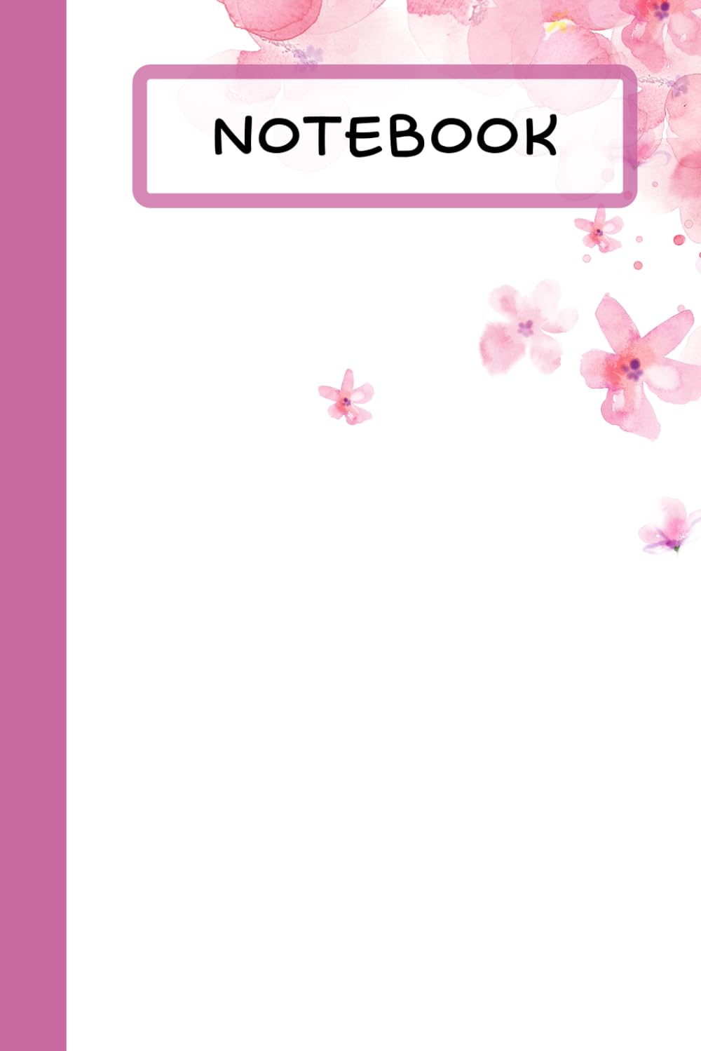 NOTE: A notebook with a pink flower on the cover