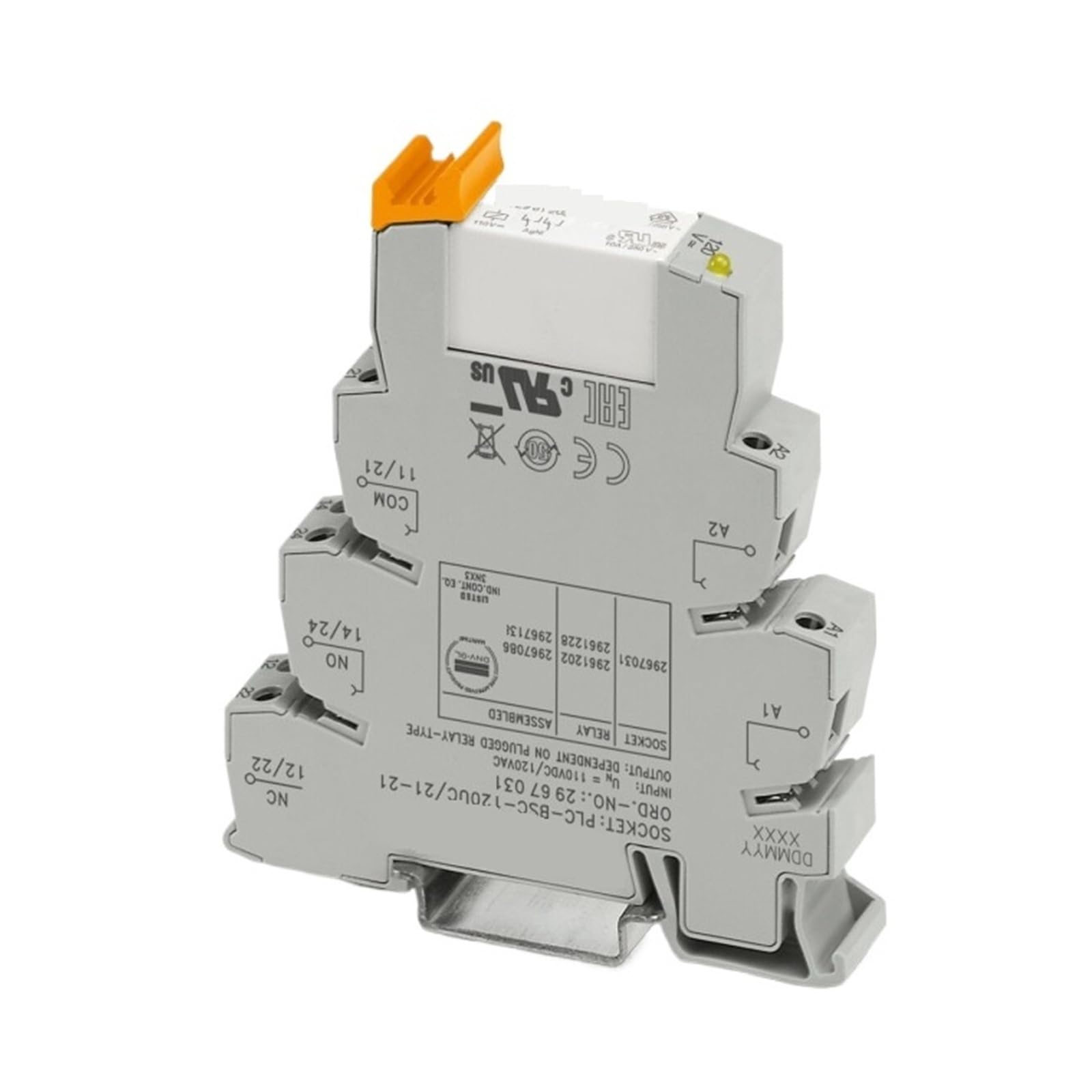 QVIVFYBOE Relay module PLC-RSC-120UC/21-21 Relay Module 2967086