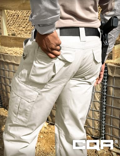 Image of CQR Men's Tactical Pants, Water Resistant Ripstop Cargo Pants, Lightweight EDC Work Hiking Pants, Outdoor Apparel