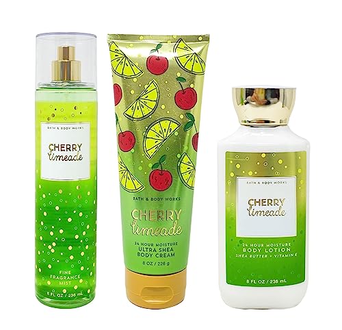 Bath & Body Works Cherry Limeade 3 Piece Gift Set - Fragrance Mist - Body Cream - Body Lotion