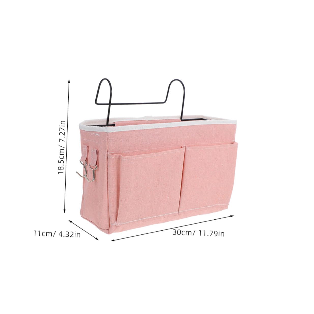 DOITOOL 2 Stück Hängende Aufbewahrungstasche aus Robustem Stoff mit Mehreren Taschen für Bett Bücher Magazin Organizer für Studentenwohnheim Hochbett und Schlafsaal Platzsparend
