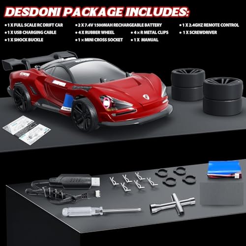 Image of Remote Control Excavator Toy for 6-12 Yr Boys, Best Birthday Gifts for Kids 7 8 9 10 11 Year Old, Rc Construction Toys with Metal Shovel (38KM /H High-Speed 4WD (SYC-04 Red))
