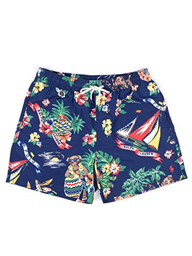 Polo Ralph Lauren Mod. 710823617 Badeshorts Traveler Sail Bear Herren Blau...