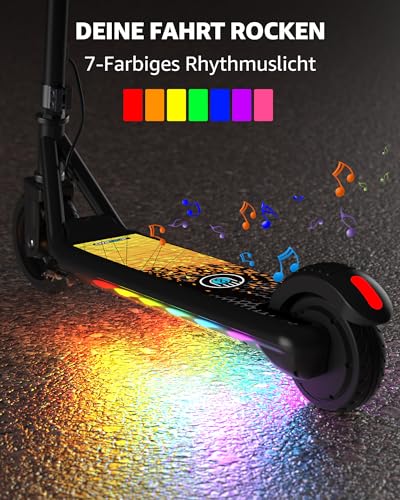 Gyroor Elektro Scooter für Kinder ab 6-12 Jahre 150W mit LED-Regenbogenlicht - 5