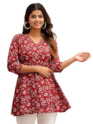 Image of feranoid Women Cotton Angrakha Kurti