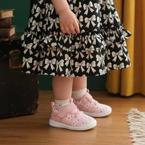 Image of MORENDL Toddler Sneakers Baby Boys & Girls Barefoot Shoes Lightweight Breathable Walking Running Tennis Athletic Sport Shoes