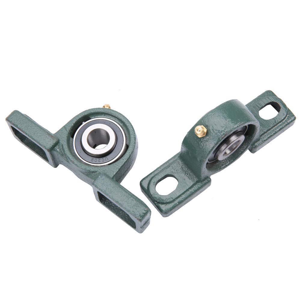2pcs UCP202 Roulement de Bloc d'Oreiller Palier à Roulement à Billes Portant la Base en Fonte Solide Montage sur Billes Auto-Alignement OD 40mm ID 15mm