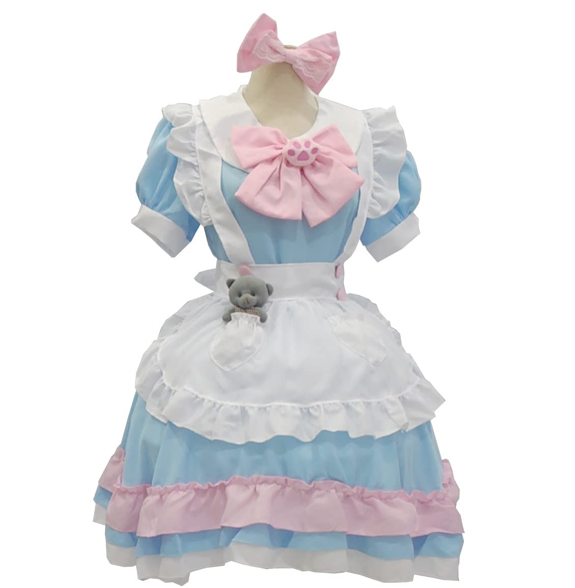Amazon.co.jp: メイドファンシードレスセット、アニメコスプレ