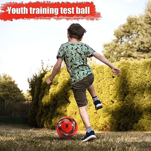 FutureHight Professioneller Fußball, Größe 5, offizieller Trainingsball, Fußballball, Wettbewerb im Freien, Rot