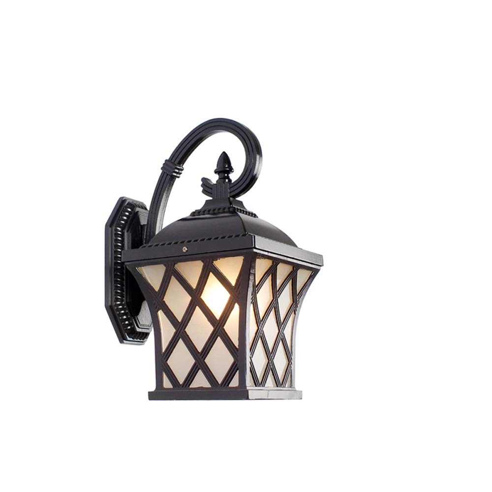 OZBMA Wall Mounted Light European Style Outdoor Lamp Waterproof Spotlights American Modern Simple Aisle Lights Creative Sconce Stair Nordic Garden Reading (Black D)