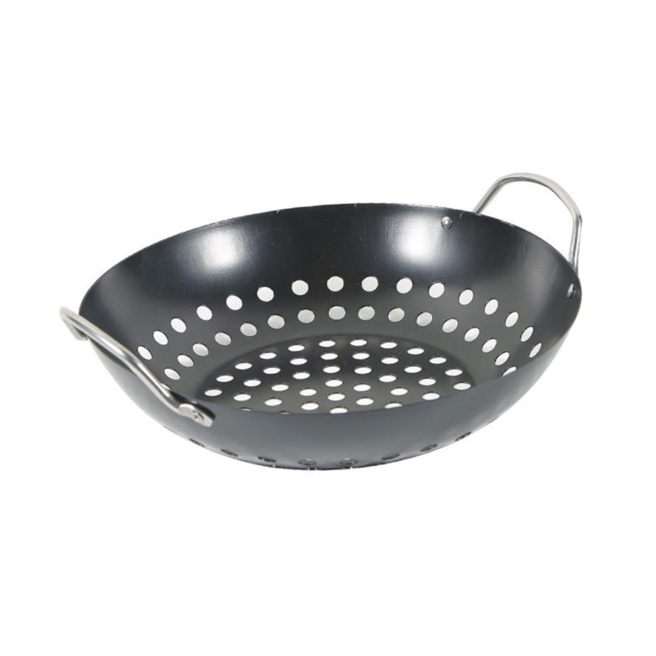 Wok Grill Multifunzione Per Grigliare Le Verdure Antiaderente, Comodo Cestino Per Barbecue e Forniture Per Grigliate, Adatto Per Uso Domestico e Ristoranti