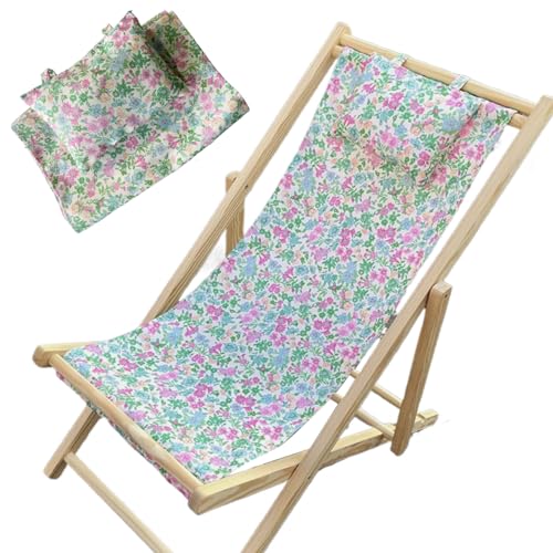 Tela de repuesto para silla de patio 45x17 pulgadas tela de repuesto para silla tipo cabestrillo de lona con almohada suave transpirable plegable refrescante patrón floral (patrón floral verde)