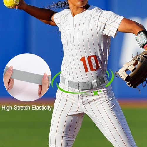 Image of XZQTIVE Baseball Softball Socks and Baseball Softball Belt Combo Set Knee-High Soccer Socks for Kids Youth Adult