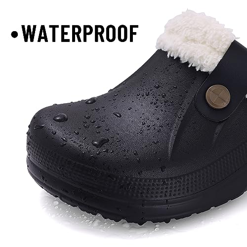 Image of Beslip Fur Lined Clogs for Women & Men Fuzzy Slippers with Memory Foam