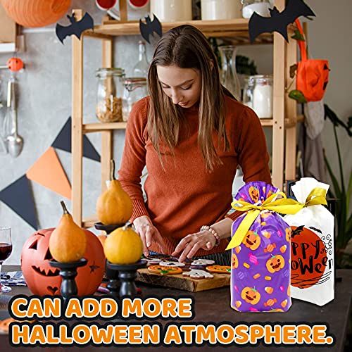 50 Pcs Halloween Candy Bags Halloween Drawstring Candy Bags Halloween Treat Bags Cookie Bags For Halloween Party Favor Gift Wrapping Supplies #TOP5
