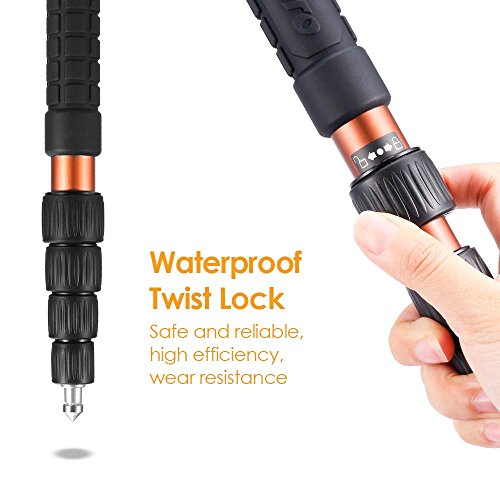 Fotopro DSLR Stativ 145 cm Aluminium 360 Grad Kugelkopf Schnellwechsel Platte Professionelles Kamera Stativ für Canon… – Bild 6