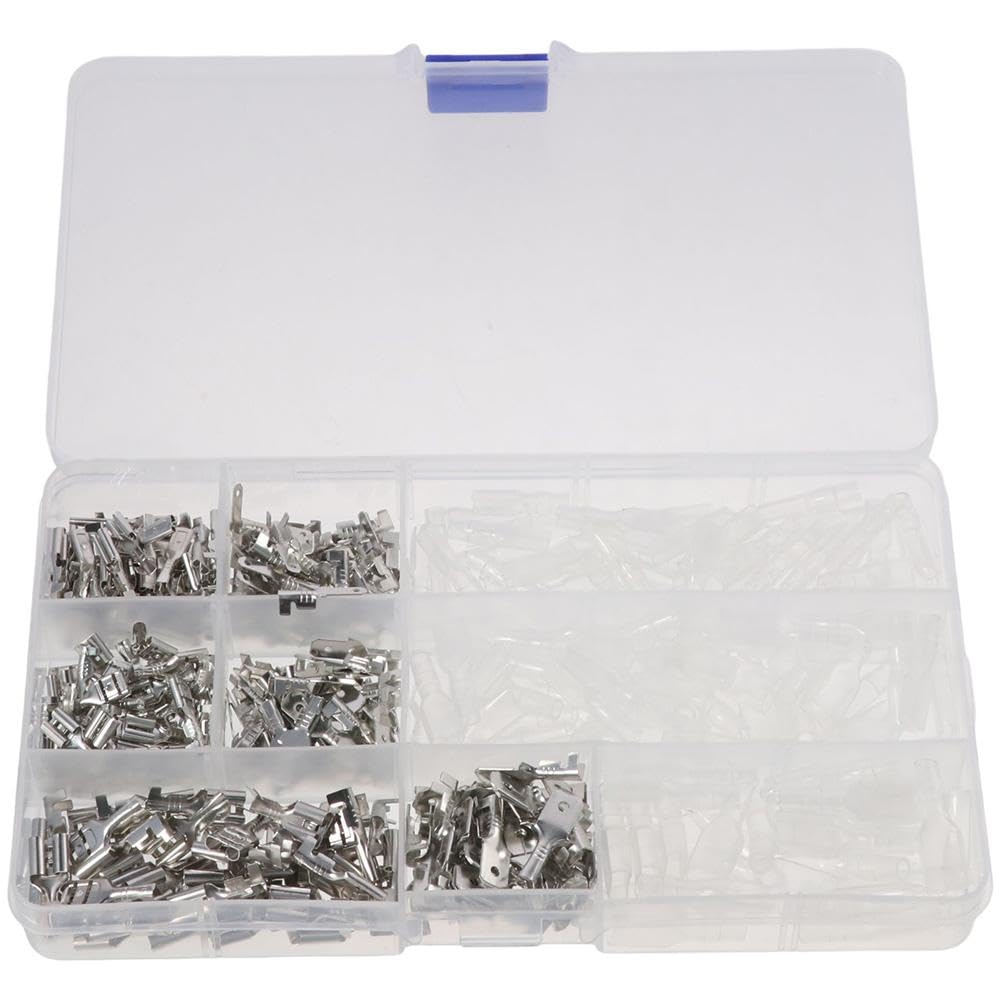 SHUATI 360Pcs Crimp Terminal, Wire Quick Splice Block Terminals, Electrical 2.8/4.8/6.3mm Male and Female Spade Connector for Wiring Car Audio Speaker