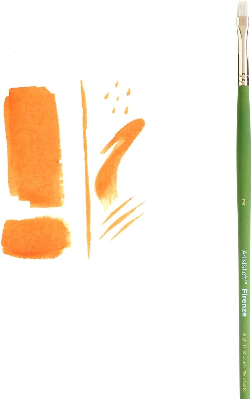 Artist's Loft Firenze Long Handle Bright Brush, 12 Pack