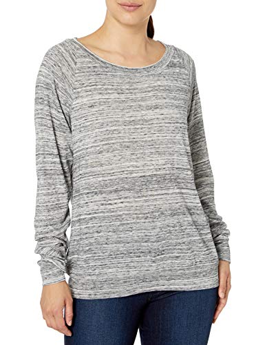 Alternative Women's Slub Slouchy Pullover Top, Urban Grey, Medium