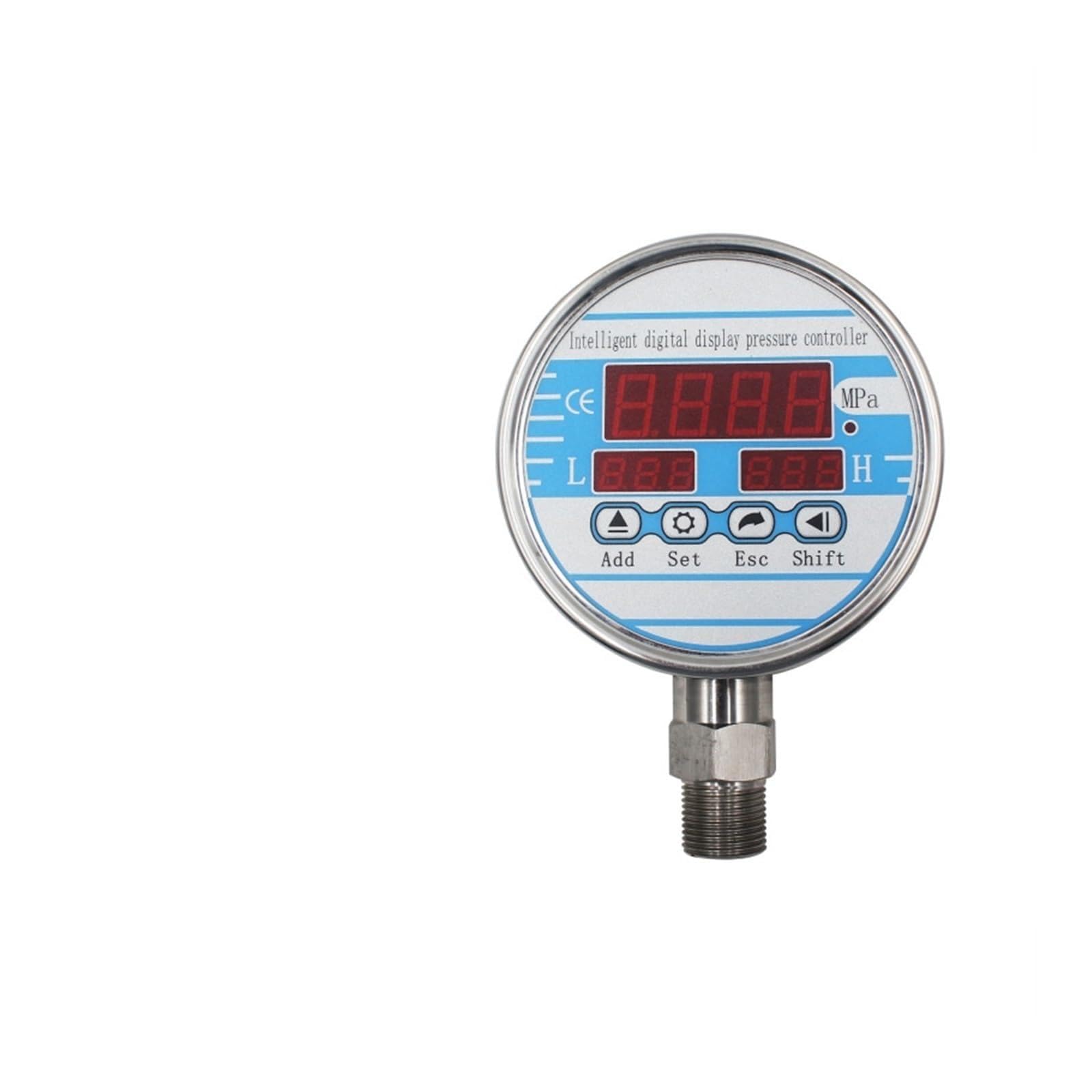 Manómetro Digital de 0-100Mpa, manómetro hidráulico de contacto electrónico con esfera de 100mm, 200bar, 400 Bar, 600bar, 1000bar(G1-4 Radial,-0.1~0~100Mpa)