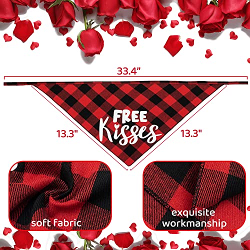 ZEEMIAS-Valentines-Day-Dog-Costume-Set-Red-Cute-Plaid-Dog-Bandana-Bow-Tie-Bling-Dog-Headband-Plush-Heart-Dog-Toy-for-Holiday-Party-Valentines-Day-Accessories