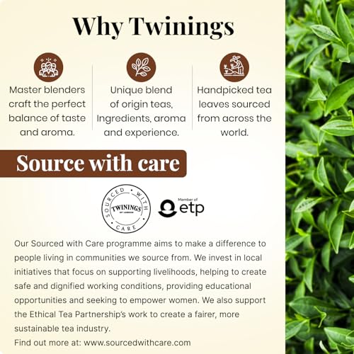 Image of Twinings Lemon Tea, 100 Tea Bags, Premium Black Tea With Lemon, Light Strength, Light & Zesty Flavour, Caffeine-Free, Made With Finest Ingredients, Enjoy a Hot Cup of Tea