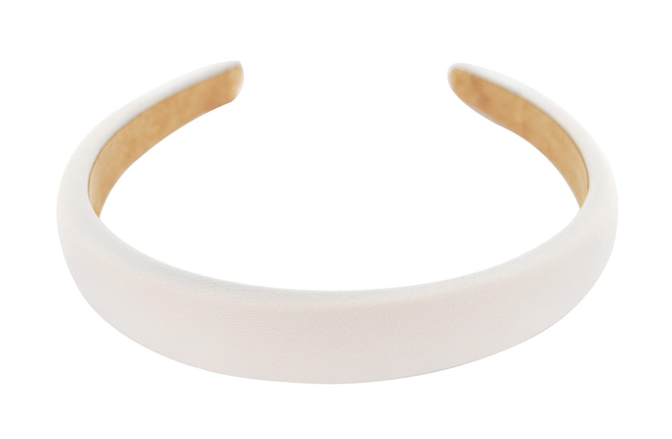 axy Headband with Fabric Padded Candy Colours - Beautiful Women's Headband Hair Accessories Hair Band HRK7 (Cream White) - Image 3