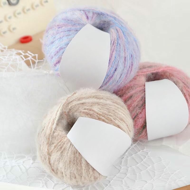 8/12/16/20 Piezas 50 g de Hilo de Mohair Degradado, Hilo de Mohair Suave para Tejer, para Tejer suéteres, Bufandas, Gorros y Guantes de Crochet