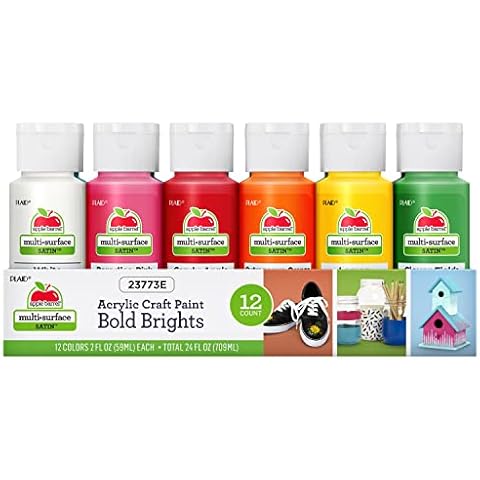 Apple Barrel Essentials Acrylic Paint Set, 12, 24 Fl Oz (Pack of 1) Cover