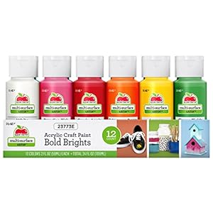 Apple Barrel Essentials Acrylic Paint Set, 12, 24 Fl Oz (Pack of 1)
