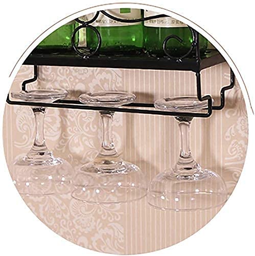 Estante de exhibición de vino para pared con soporte de copas 6