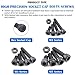 Glarks 510Pcs M3 M4 M5 12.9 Grade Alloy Steel Socket Cap Bolts Screws with Nuts Assortment Kit, Black Oxide Finish