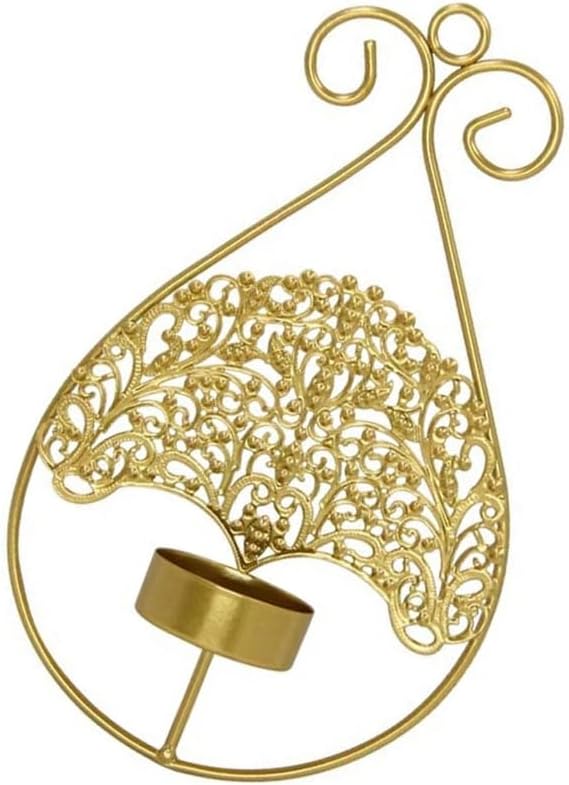 Elegant Wall Sconce Tree Shape Metal Candle Holder for Home Decors and Event