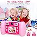 AKAMATE Kids Selfie Camera, 1080P 12MP Kids Digital Camera with 32GB SD Card Children Video Camera Camcorder Toys Gifts for 4-10 Year Old Boys Girls, Build-in 5 Games, Voice Recorder (Pink)