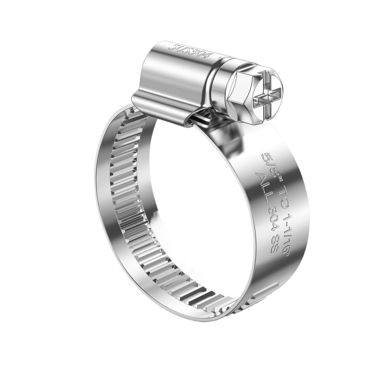 Stainless Steel Hose Clips， 24pcs 304 Stainless Steel Adjustable Worm Gear Hose Clamp 8-70mm(24pcs 32-50mm)