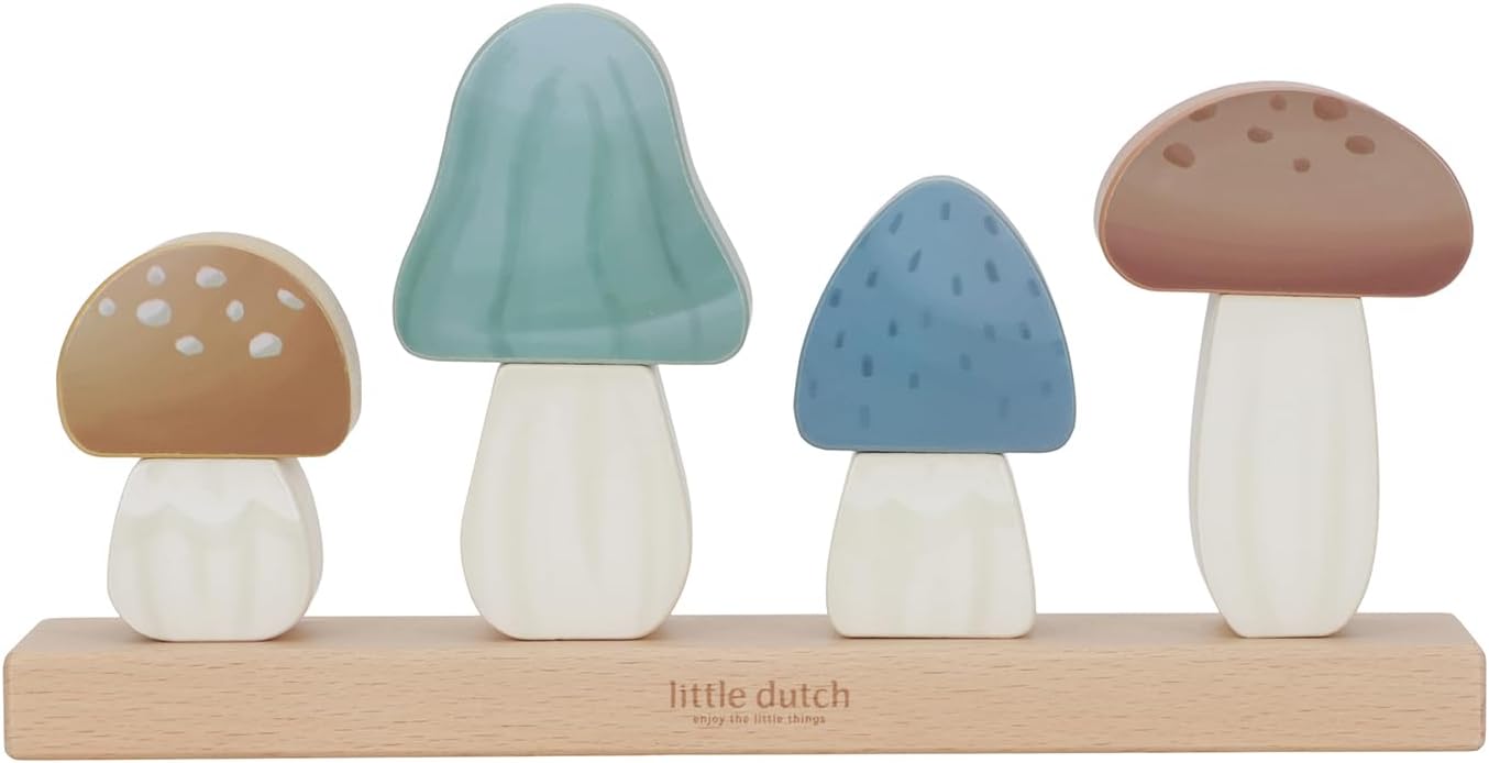 Little Dutch - Stacking Puzzle Mushrooms - Forest Friends