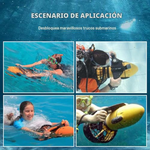 Miniatura 6 de Lakenbroade Vehículo Submarino De Propulsión De Buceo Sea Scooter, Seascooter Submarino De 300 W 500 W, Un Potente Refuerzo De Buceo Y Natación Para Aventuras Acuáticas Inolvidables,300w