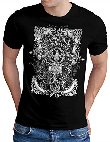 T-shirt OM3 SPQR Adler homme vêtement gladiateur romain grande taille S-5XL