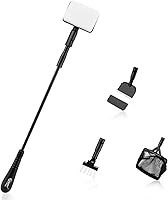 Vista 1 de hygger Limpiador de peceras pequeñas, kit de herramientas de limpieza de acuario con asa, raspador de algas marinas, red de pesca, cepillo