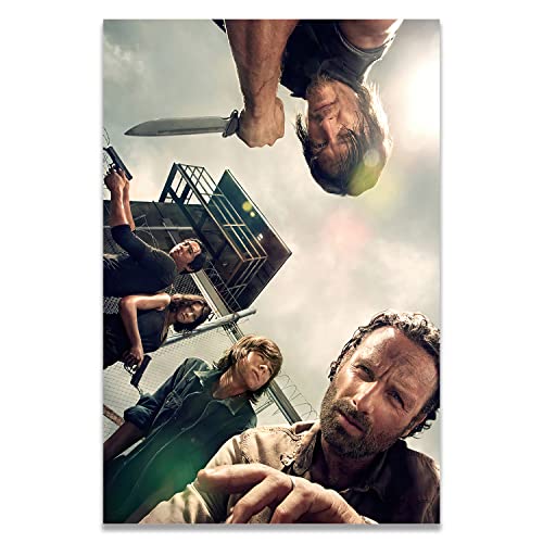 The Walking Dead Poster Rick Grimes Horror Movie Posters Canvas Wall Art Picture Print Modern Family Bedroom Decor Posters 16"X24" Unframed #TOP28