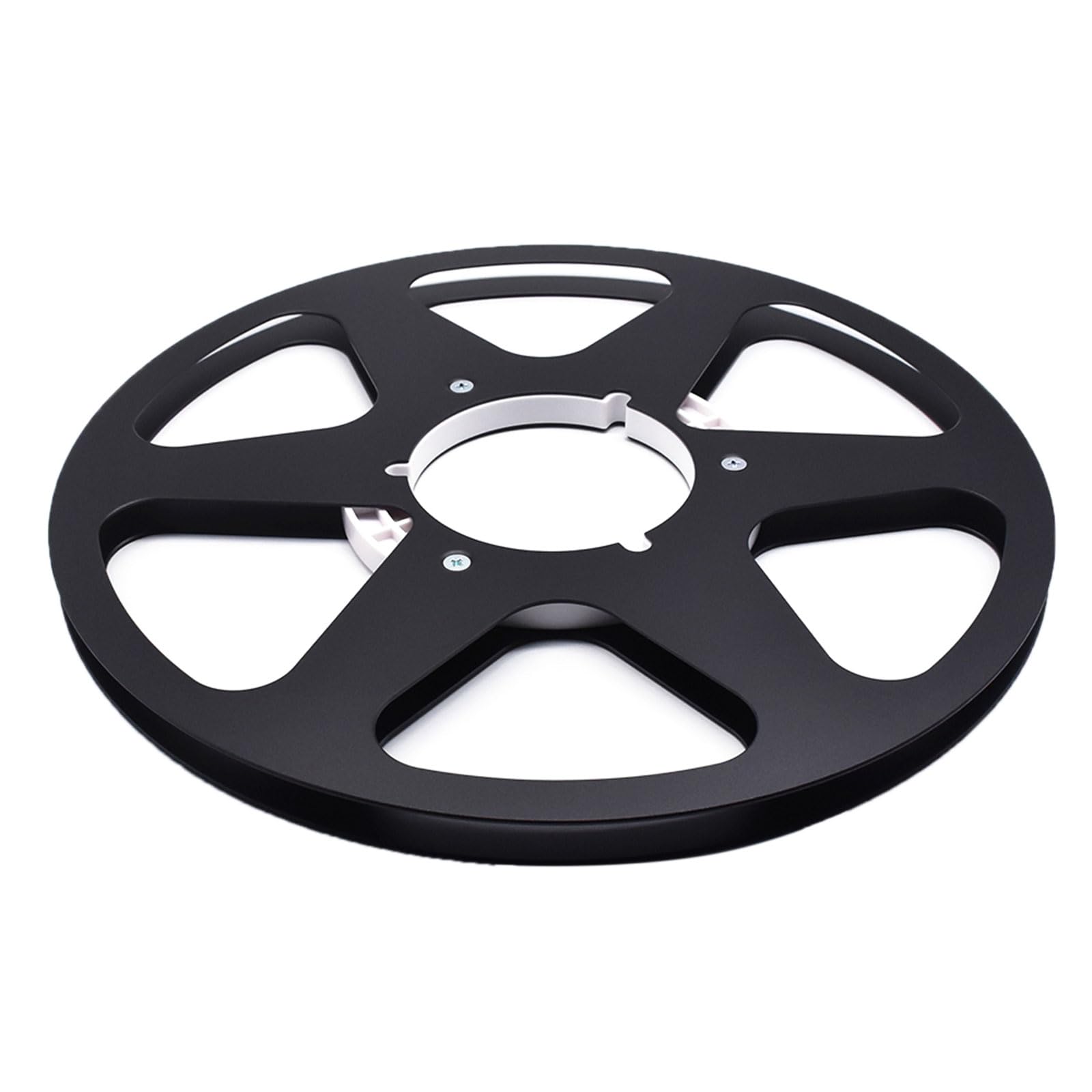 Netbiio Bk 6 Hole Aluminum Reel 10.5" Open Tape Empty Hub Disc Lightweight Metal Durable Aluminum Alloy Tape Reel