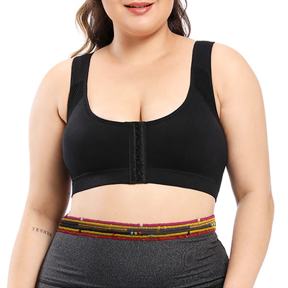 7 Pcs African Waist Beads for Women Plus Size 31-49Inch Adjustable Beaded Body Chain Belly Stomach Beads (43-49in)