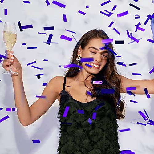 Confetti Cannons Confetti Poppers 5 Pack,15 Inch Purple Party Poppers Confetti Shooters, WORKKEEP Violet Confetti Pop for Birthday Wedding Celebration Graduate Decorations Air Powered Confetti Gun by WORKKEEP - Used condition - Image 6